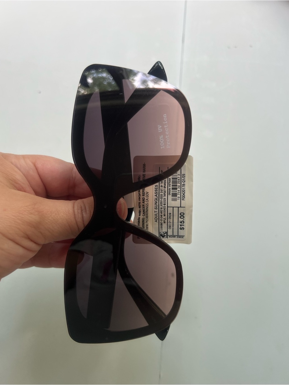 a new day Black Oversized Square Sunglasses